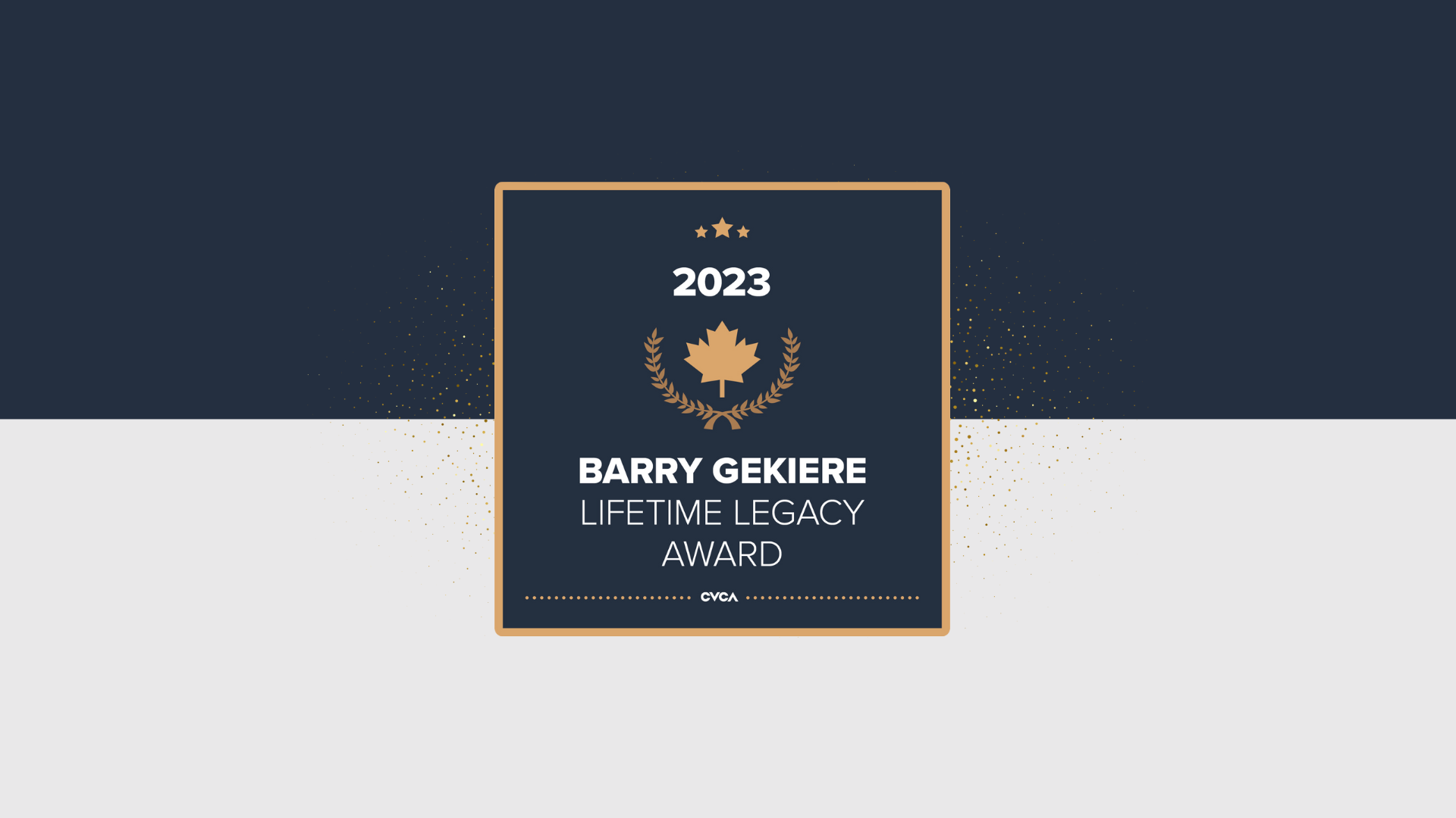 Peter van der Velden from Lumira Ventures Wins the 2023 Barry Gekiere Lifetime Legacy Award